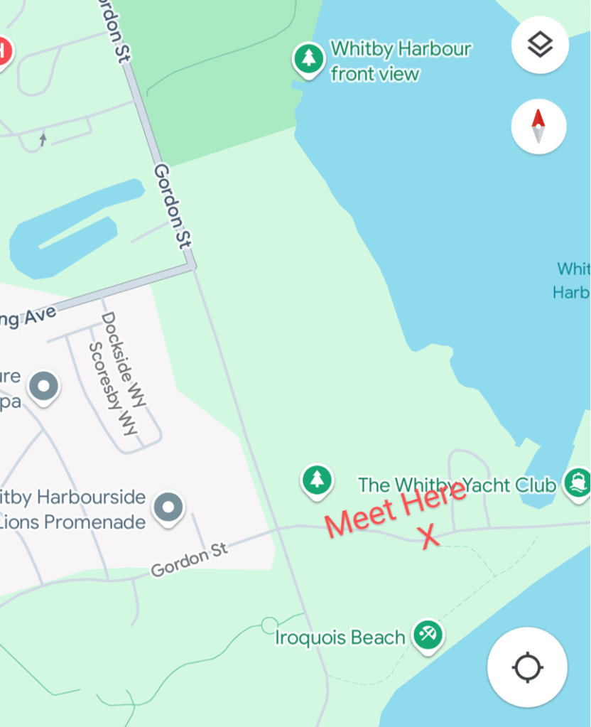 shows a map to the sunrise service location.